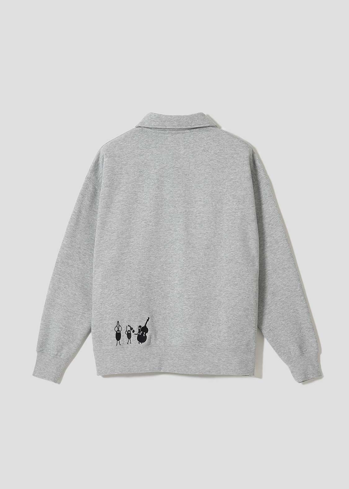 Beautiful Shadow Orchestra B | Fuwakimo Fleece Collared Sweatshirt