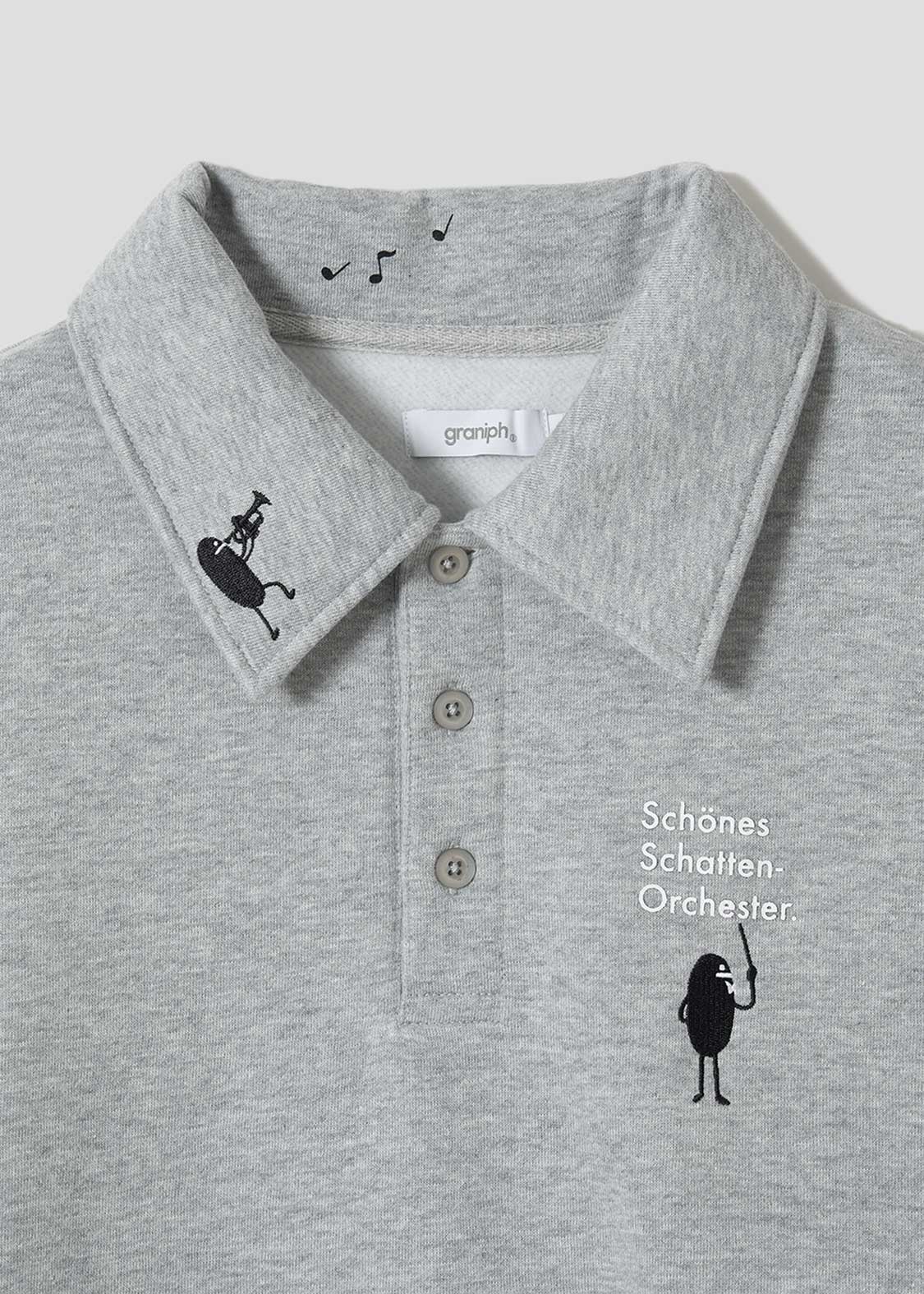 Beautiful Shadow Orchestra B | Fuwakimo Fleece Collared Sweatshirt