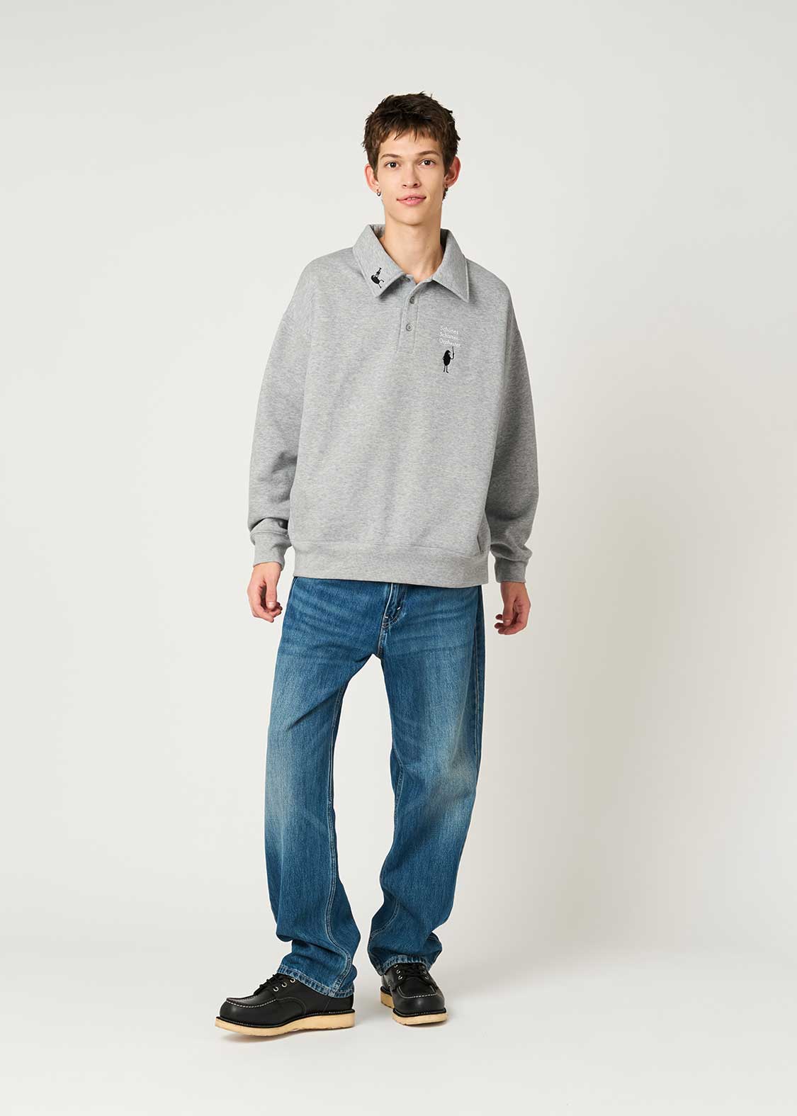 Beautiful Shadow Orchestra B | Fuwakimo Fleece Collared Sweatshirt