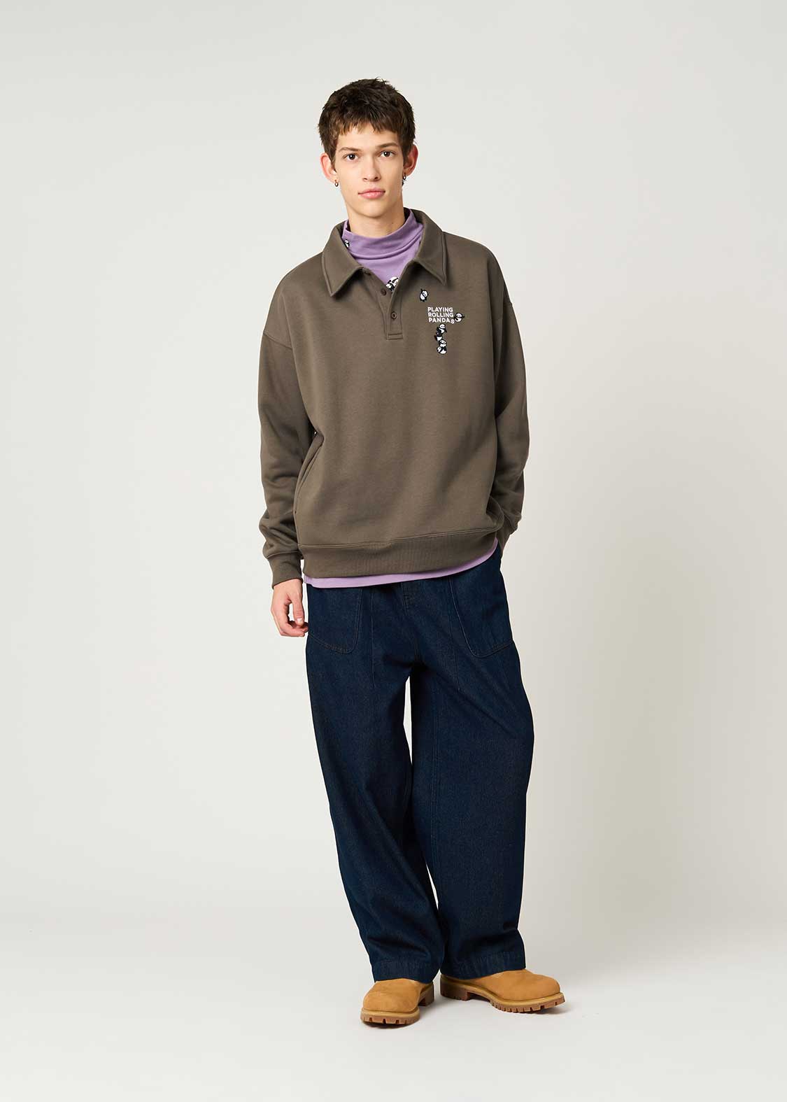 Rolling Pandas Kate | Fluffy Fleece Collared Sweatshirt