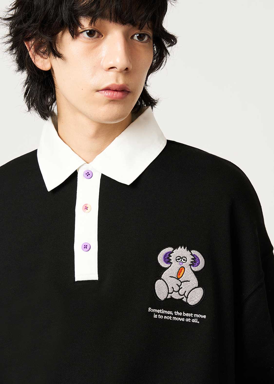 Lalakoko DRK | Fleece-Lined Collared Sweatshirt