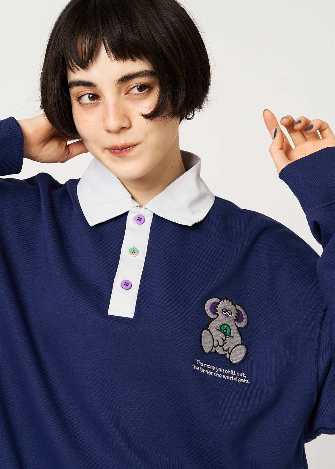 Lalakoko | Fleece-Lined Collared Sweatshirt