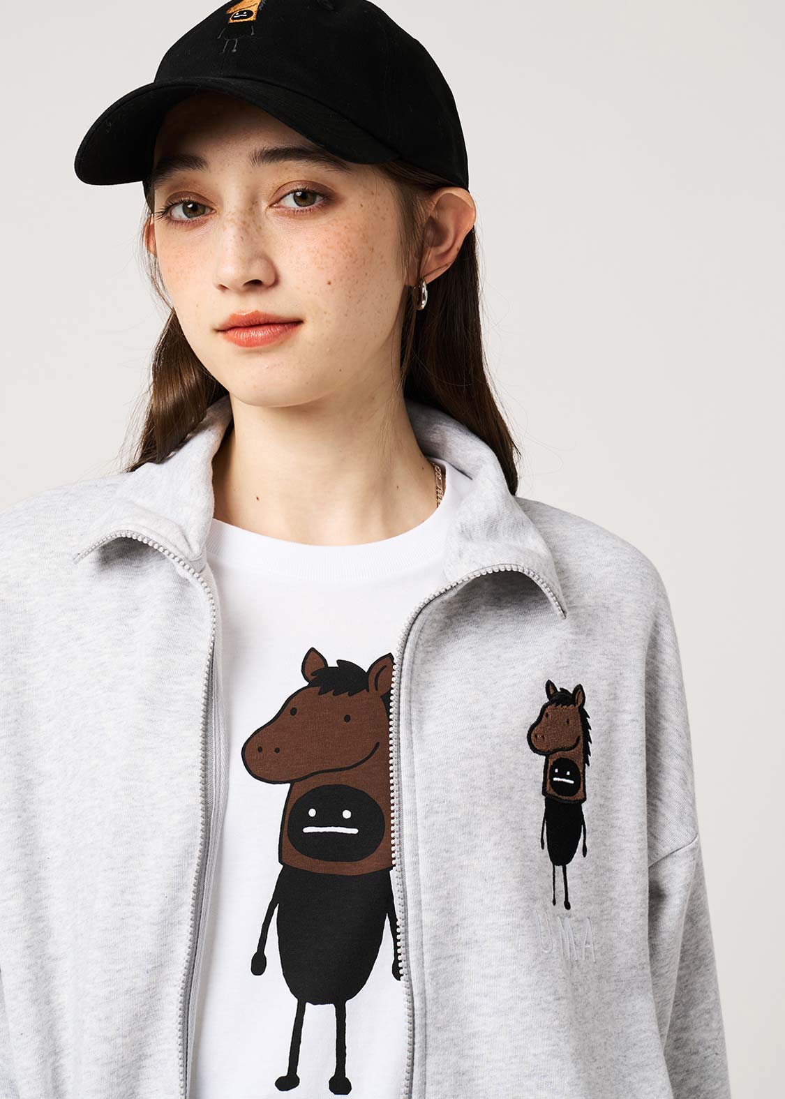 Beautiful Shadow Horse | Fleece Zip Sweatshirt