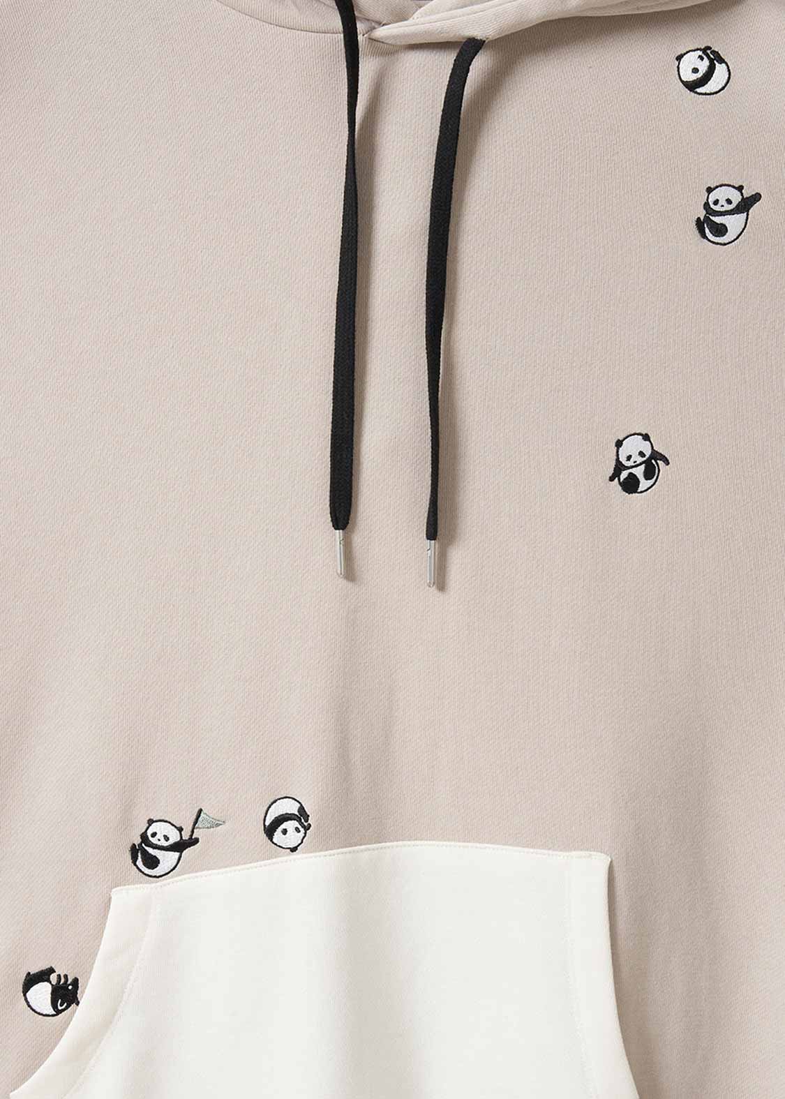 Big Silhouette Long Sleeve Parka (Rolling Pandas)