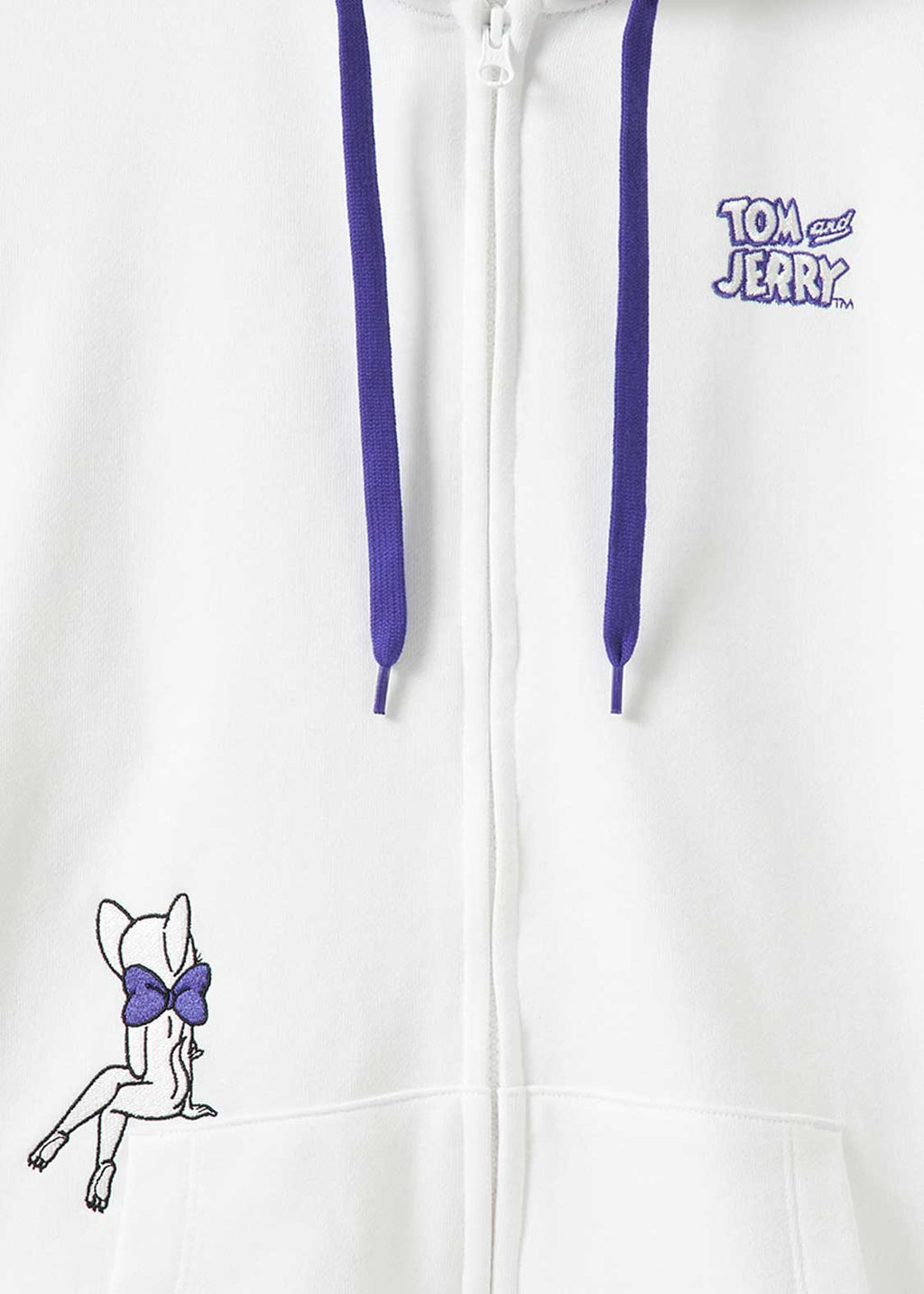 Tom and Jerry Drawstring Long Sleeve Zip Parka (Tom and Jerry_Toodles eyes)