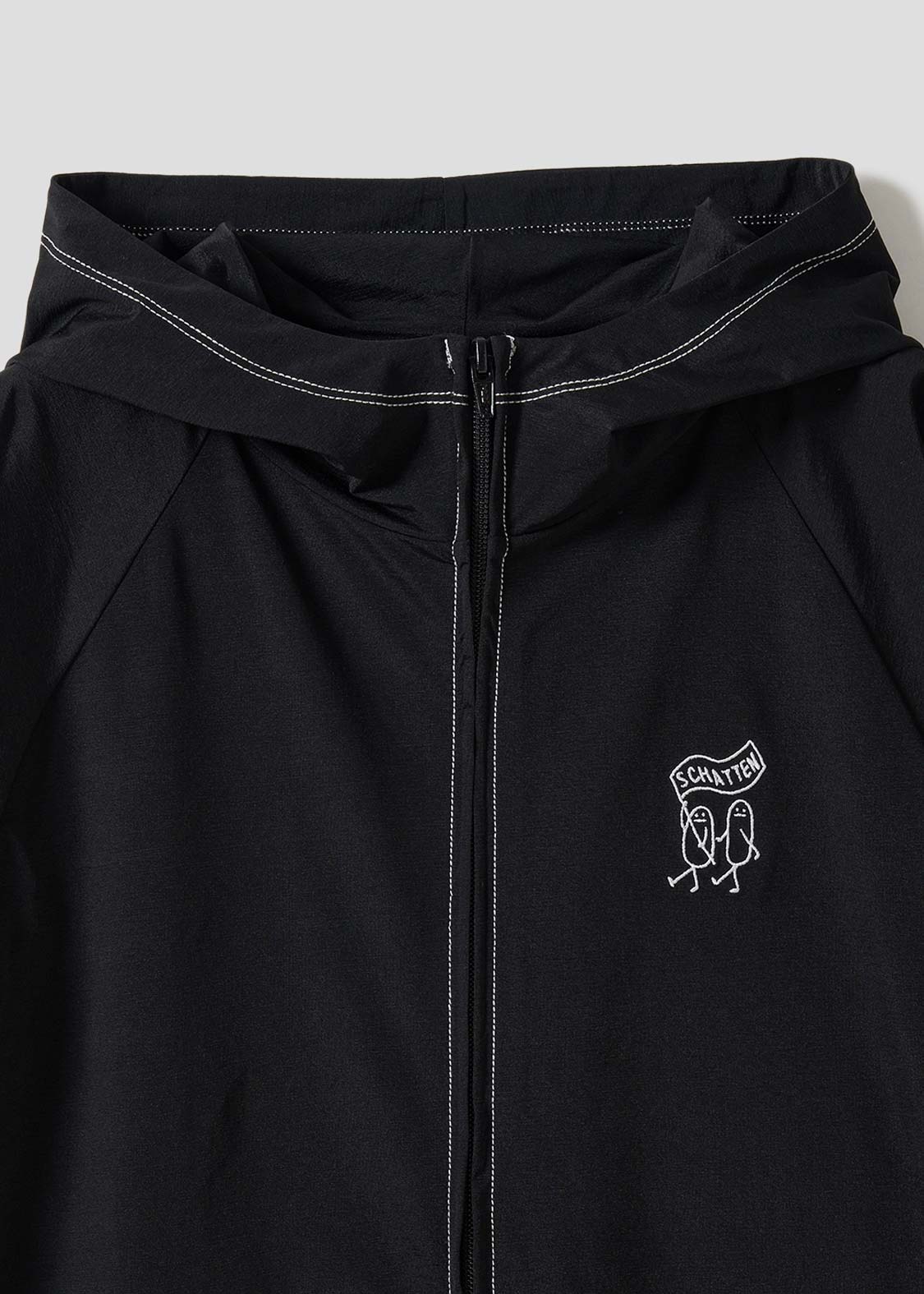 Multifunction Color Stitch Long Sleeve Zip Parka (Beautiful Shadow March)