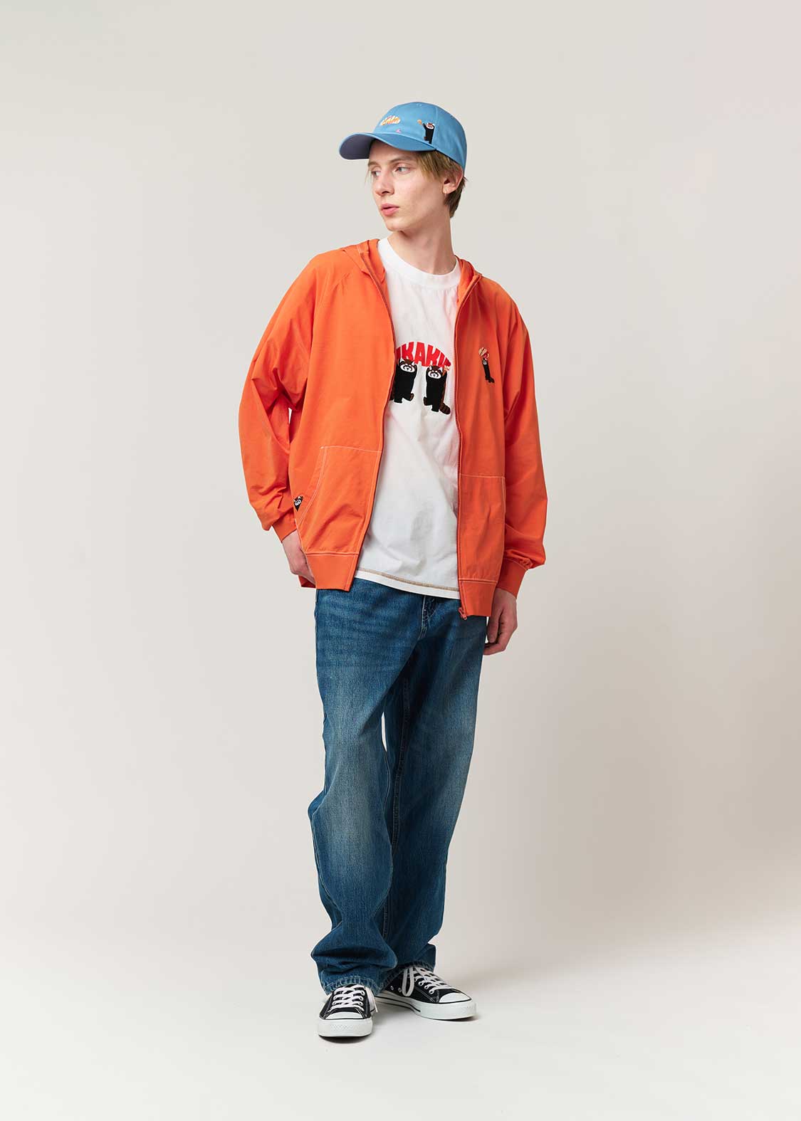 Multifunction Color Stitch Long Sleeve Zip Parka (Ikaku Yummy Dance)