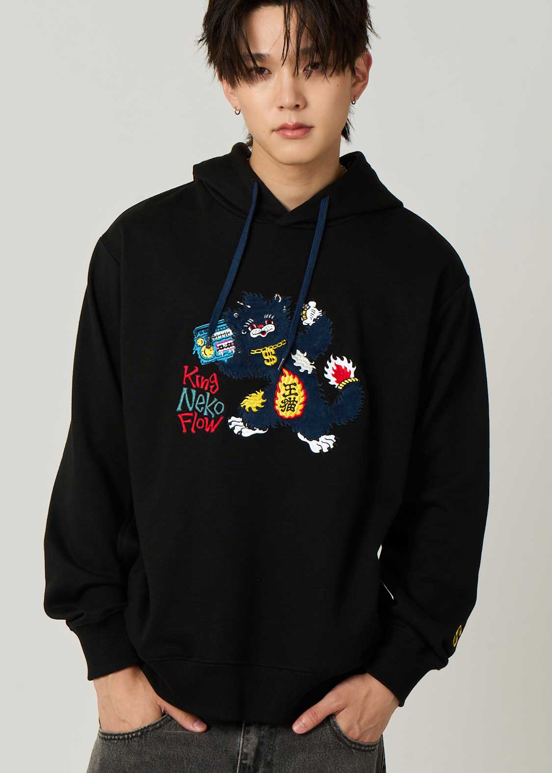Ayako Ishiguro - King Neko Flow | Fleece Hoodie