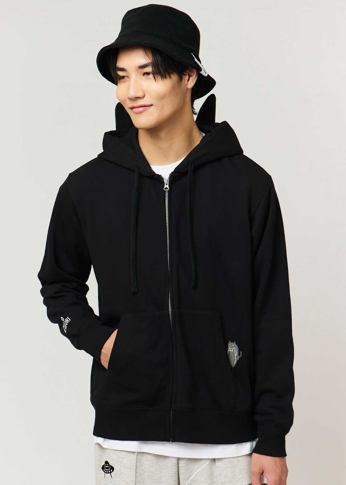 Neko Kaburi Beautiful Shadow | Fleece Back Face Zip Hoodie