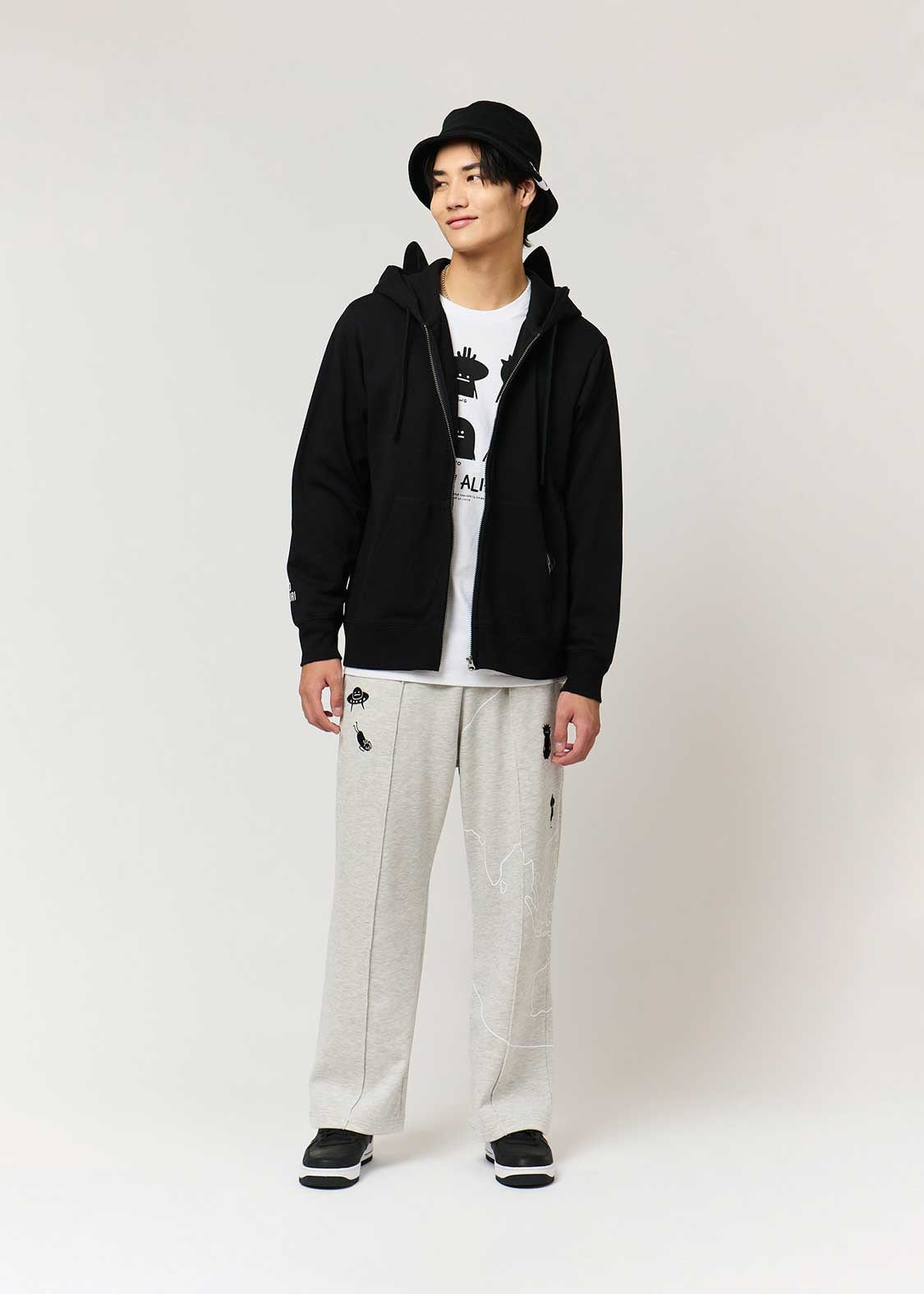 Neko Kaburi Beautiful Shadow | Fleece Back Face Zip Hoodie