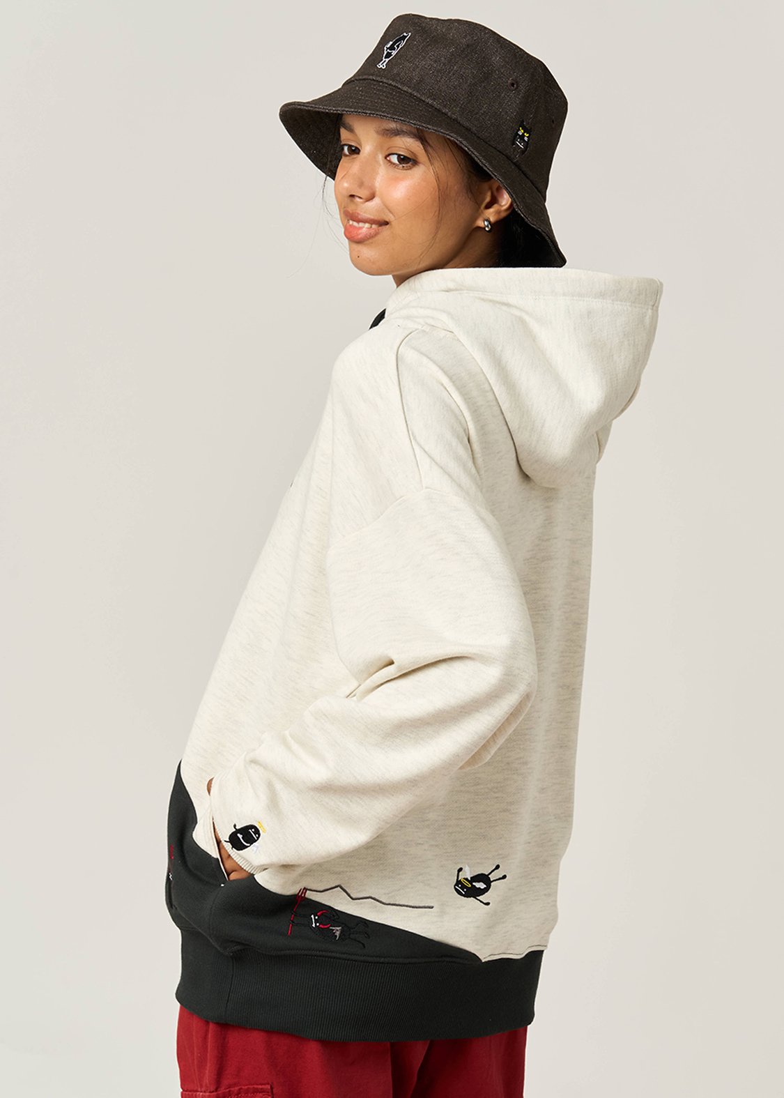 Beautiful Shadow Devil And Angel | Fleece-Lined Hoodie