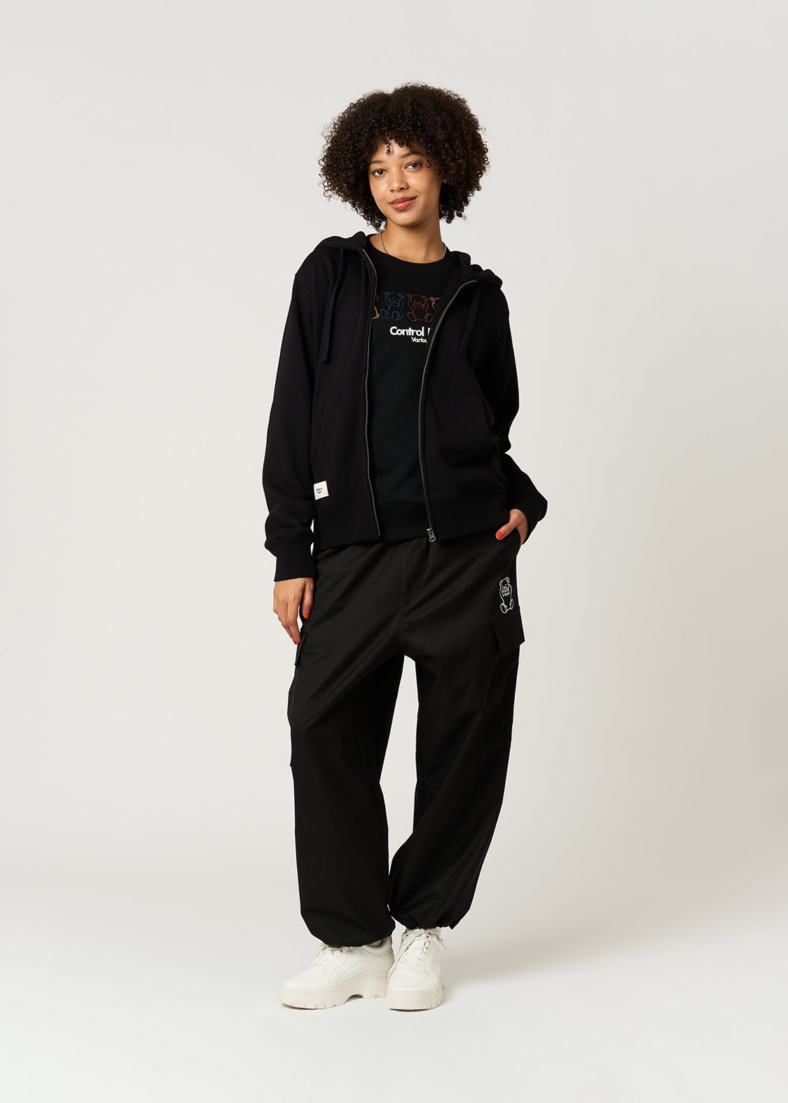 Control Bear | Fleece Back Face Zip Hoodie