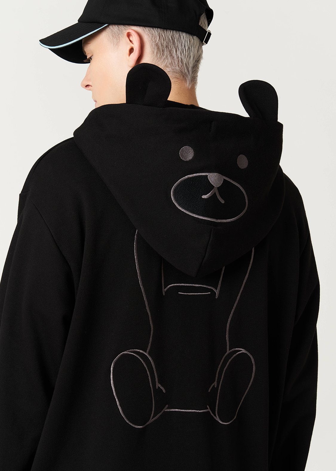 Control Bear | Fleece Back Face Zip Hoodie