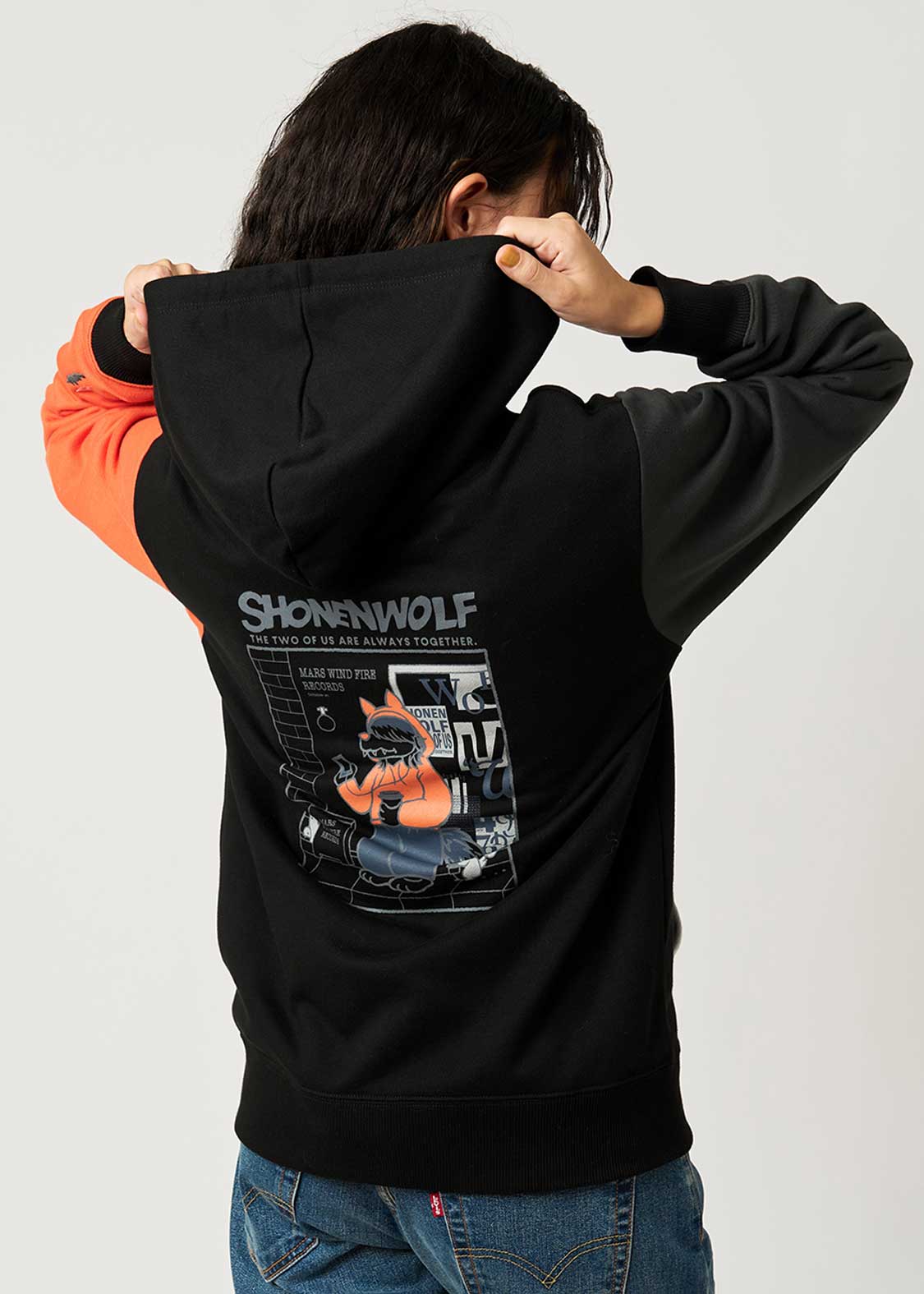 Shonen Wolf B | Fleece Zip Hoodie