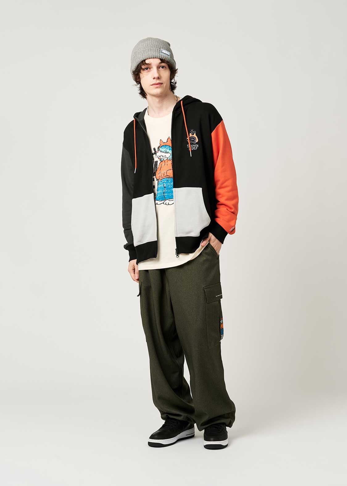Shonen Wolf B | Fleece Zip Hoodie