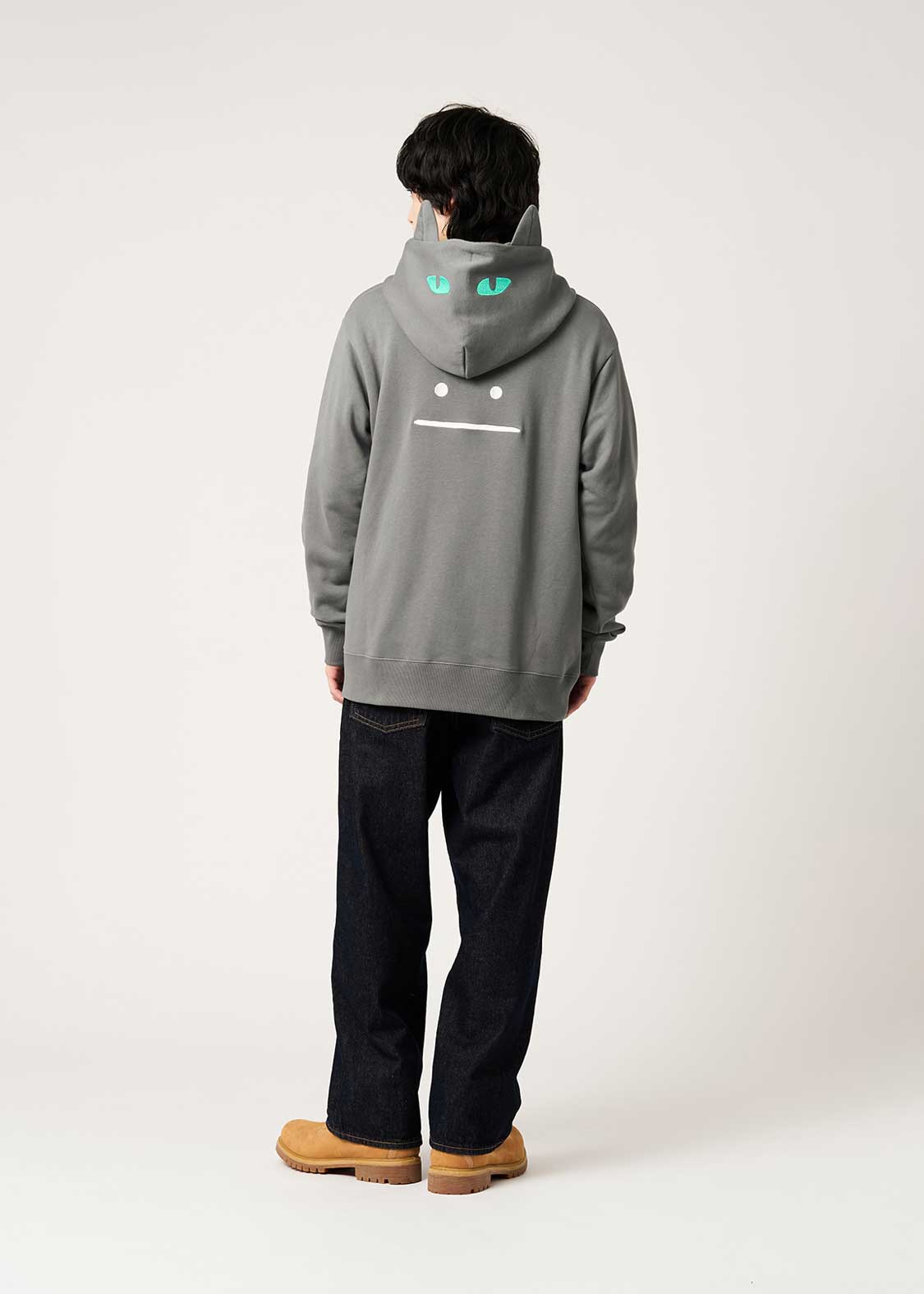 Neko Kaburi Beautiful Shadow B | Fleece Back Face Zip Hoodie