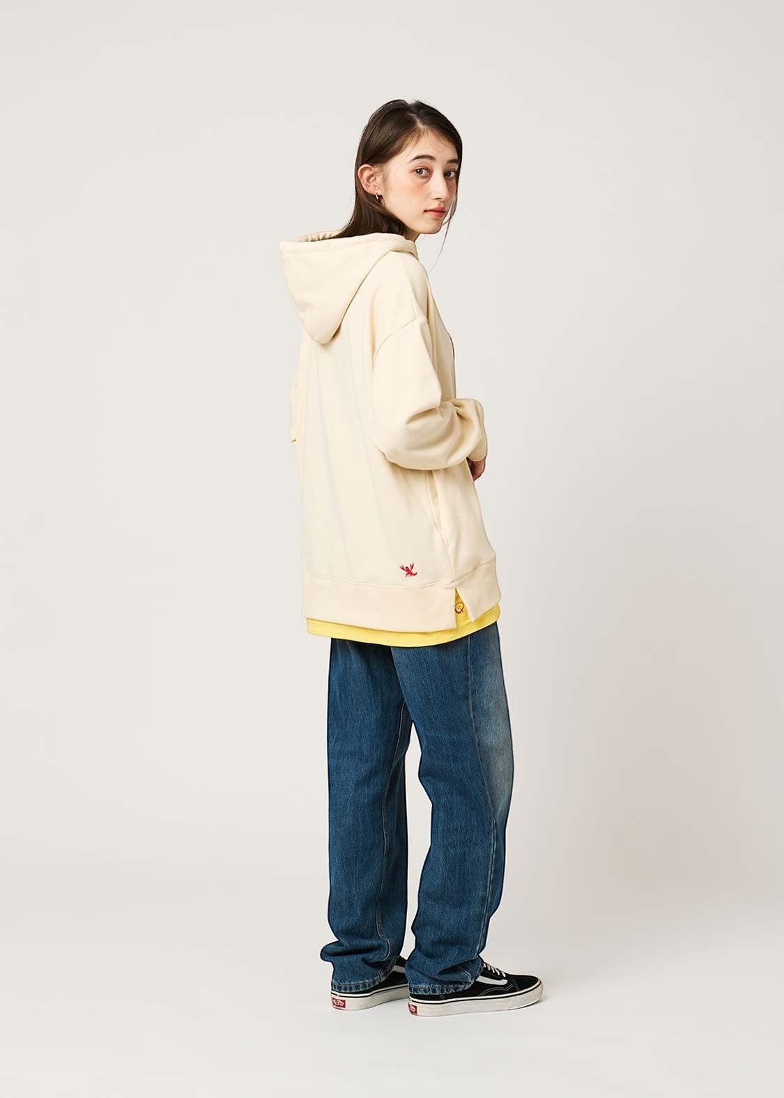 Ikaku Noringo A | Layered Fleece Big Hoodie
