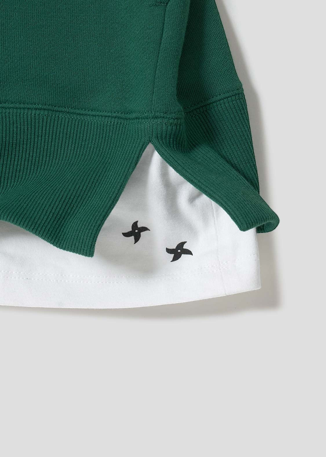 Beautiful Shadow Shinobi Green | Layered Fleece Oversized Hoodie