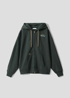 Nagasugiru Inu New York Time | Cardboard Big Zip Hoodie