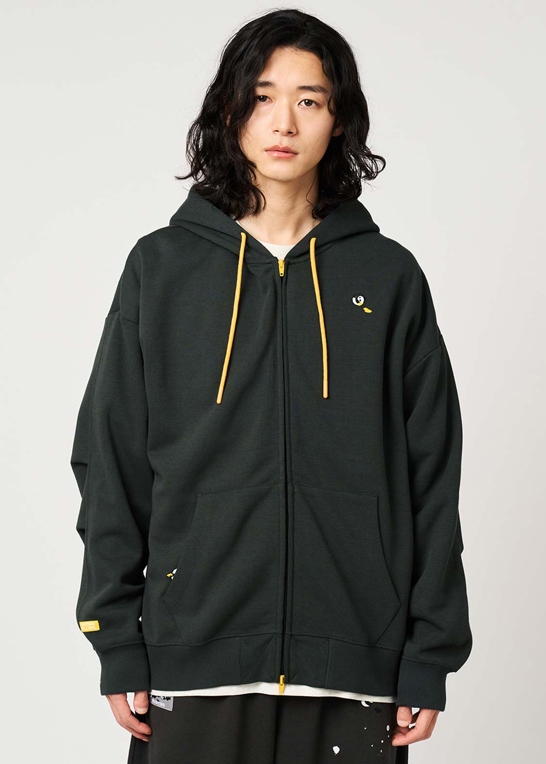 Rolling Pandas Painting | Cardboard Big Zip Hoodie