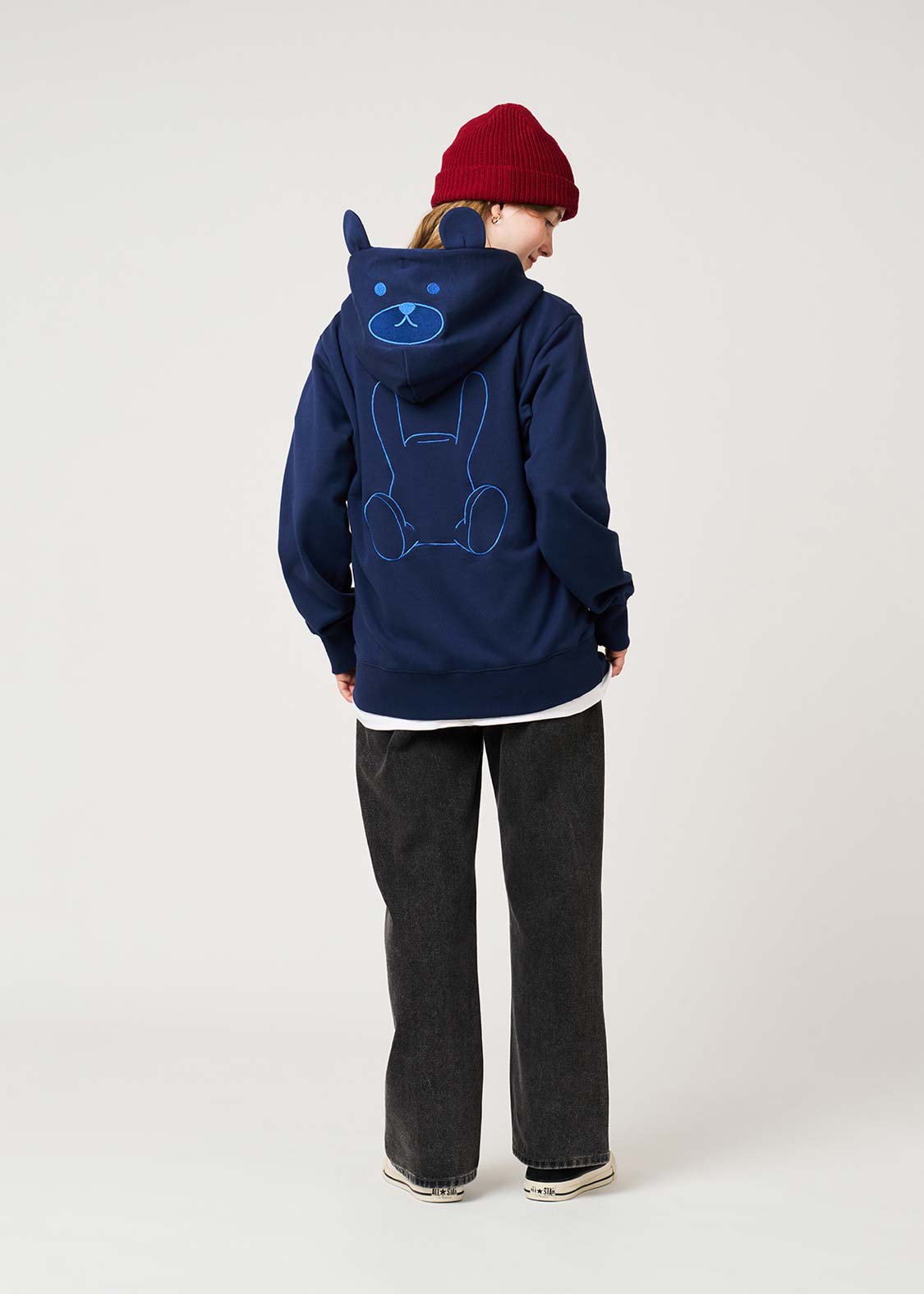 Control Bear A | Fleece Back Face Zip Hoodie