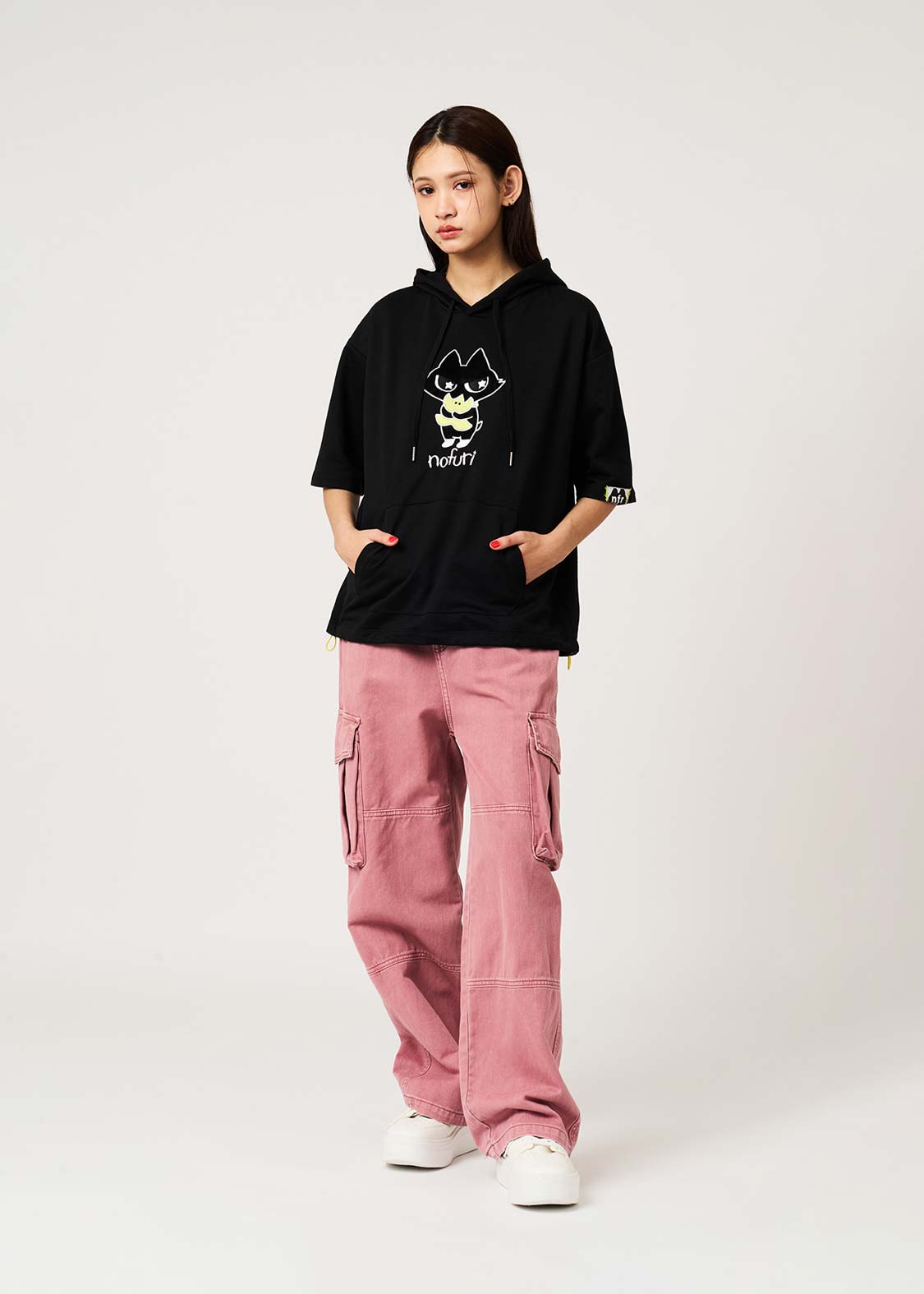 Nofuri | Oversized Short-Sleeve Hoodie