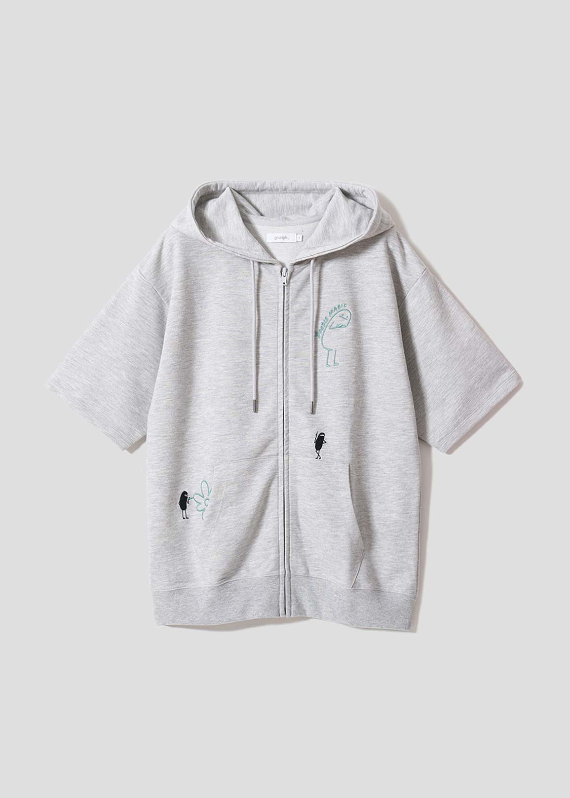 Magic Paint Beautiful Shadow | Short-Sleeve Zip Hoodie