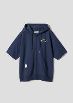 Nagasugiru Inu Wanderer Pass | Short-Sleeve Zip Hoodie