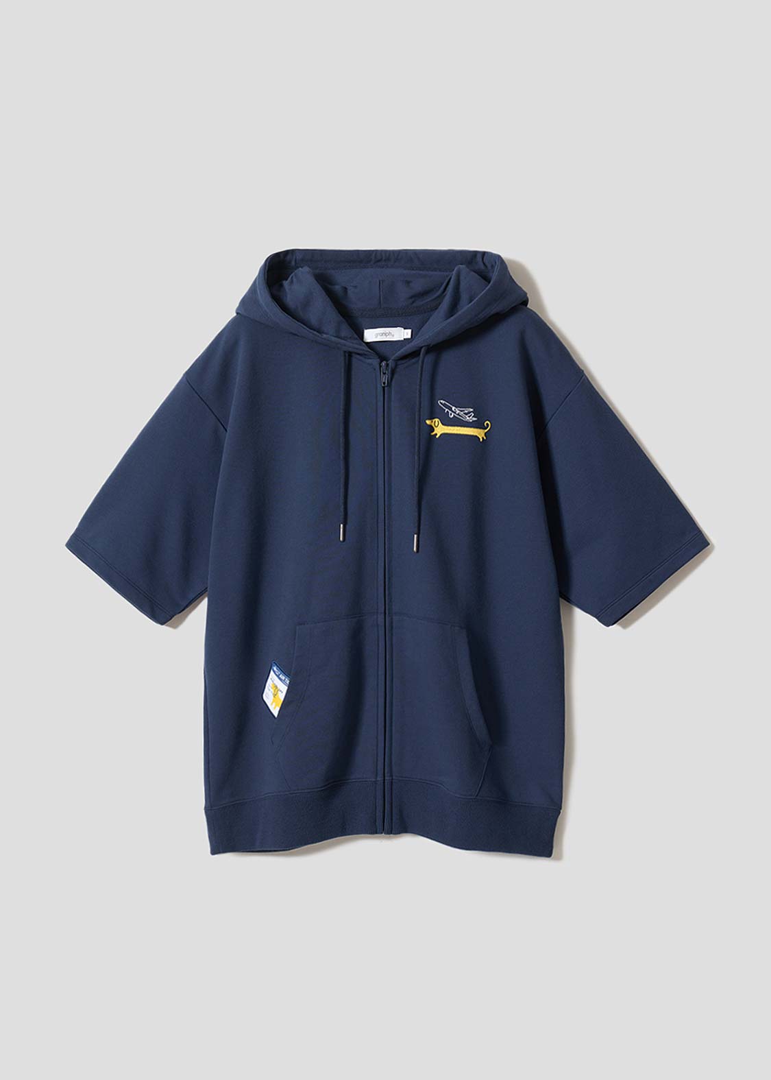 Nagasugiru Inu Wanderer Pass | Short-Sleeve Zip Hoodie