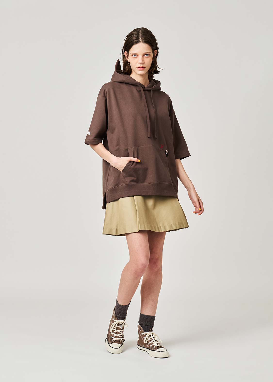 Ikaku | Back-Face Short-Sleeve Hoodie