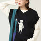 Jacquard Knit Vest (Lamb Chop painting)