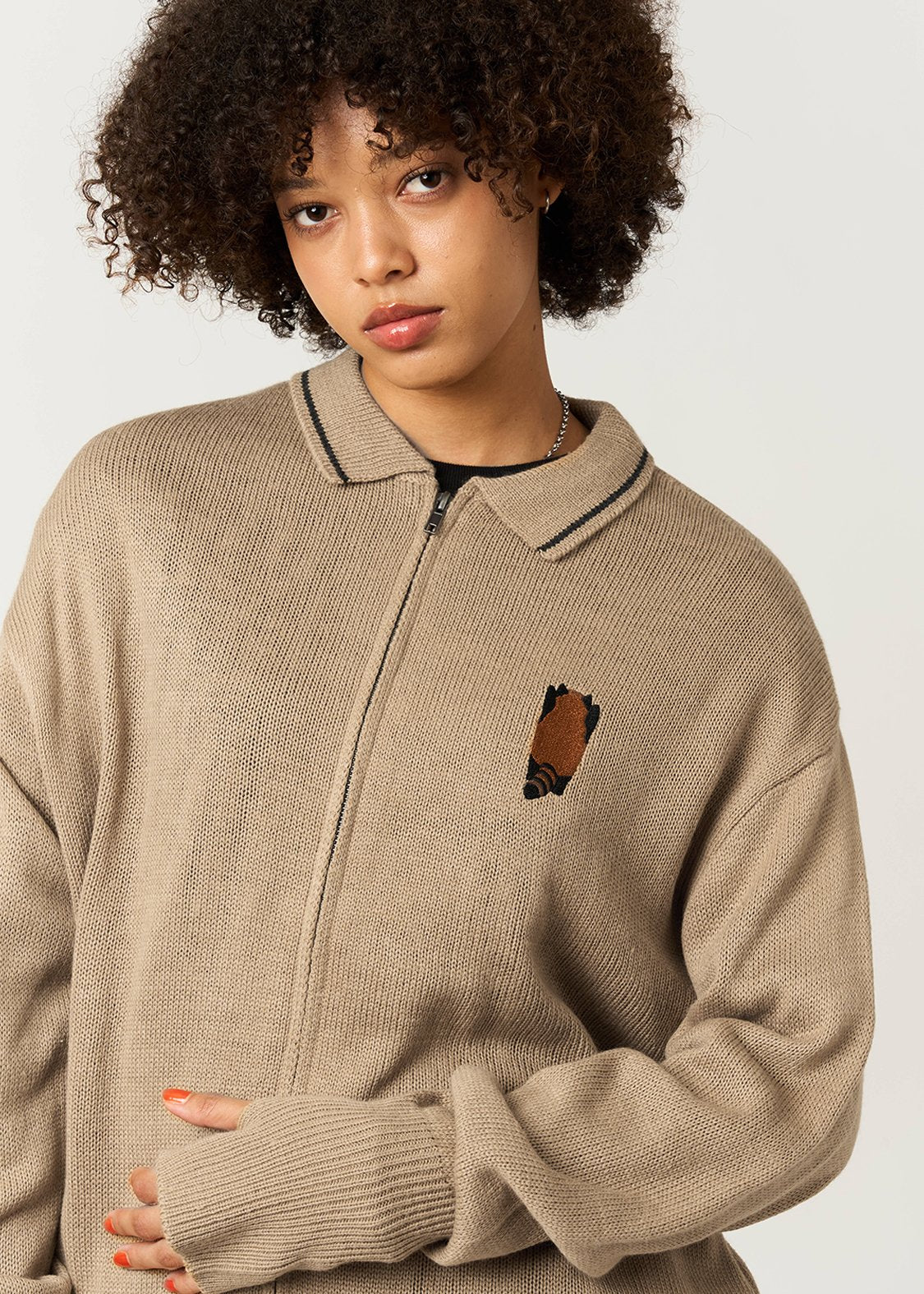 Ikaku Back Style | Collared Knit Cardigan