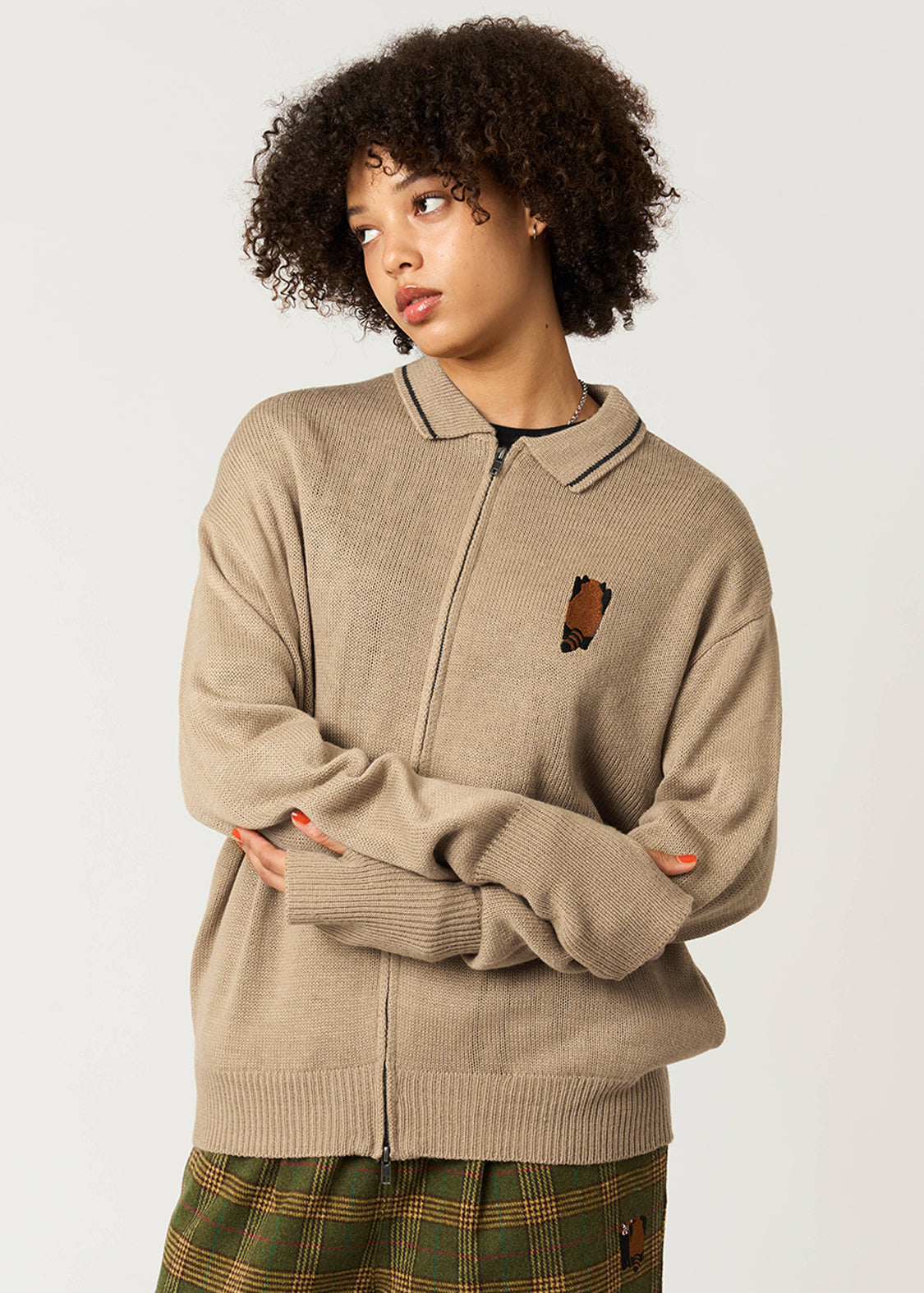 Ikaku Back Style | Collared Knit Cardigan