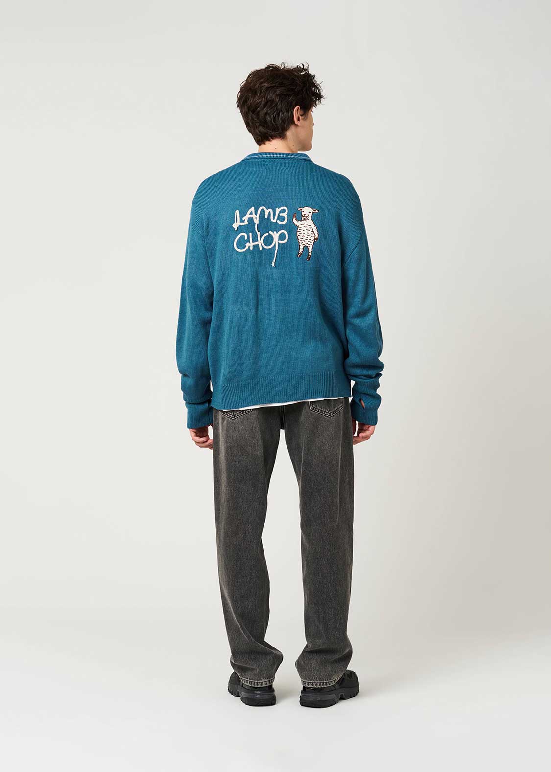 Lamb Chop | Collared Knit Cardigan