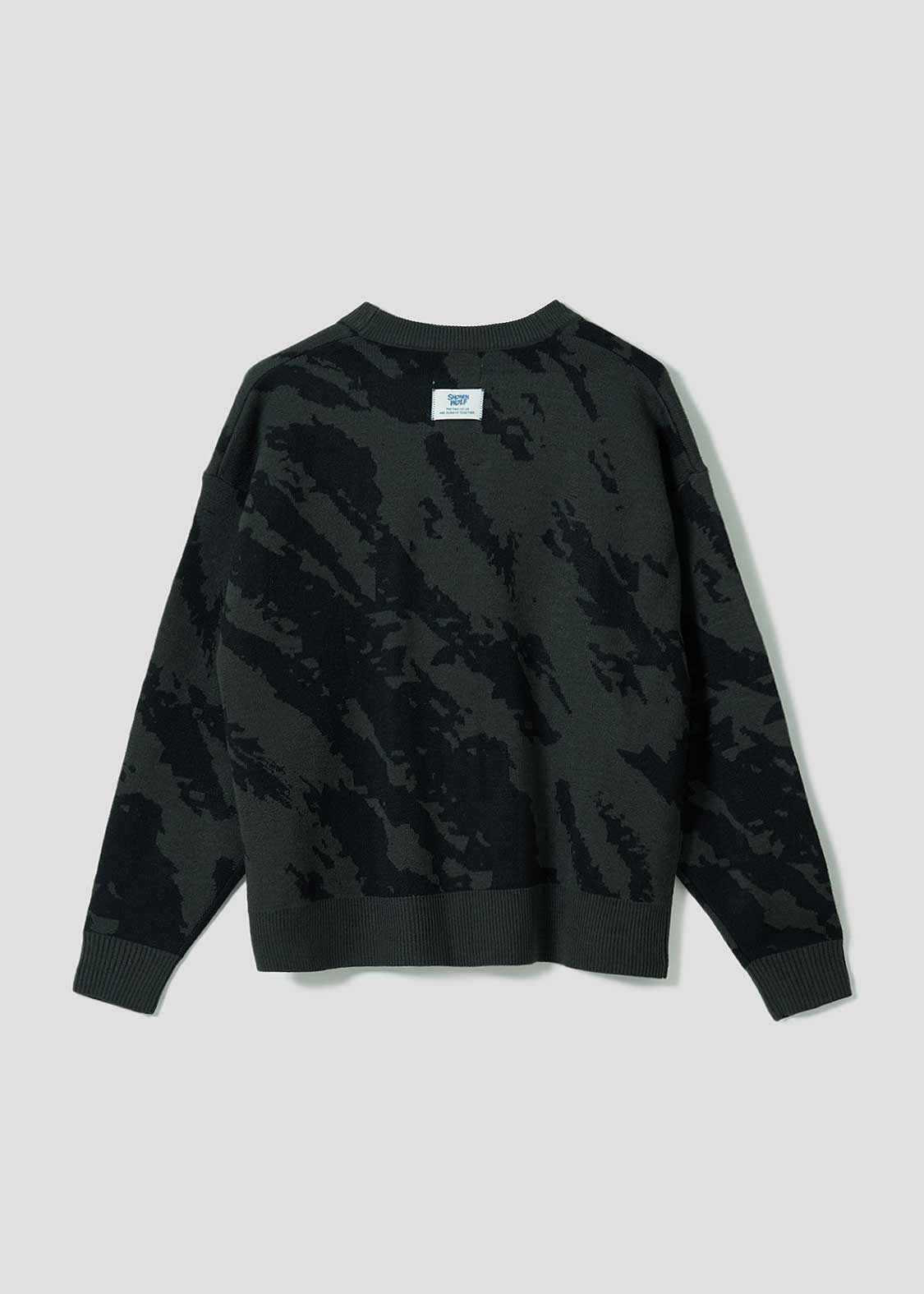 Shonen Wolf | Jacquard V-Neck Knit Cardigan