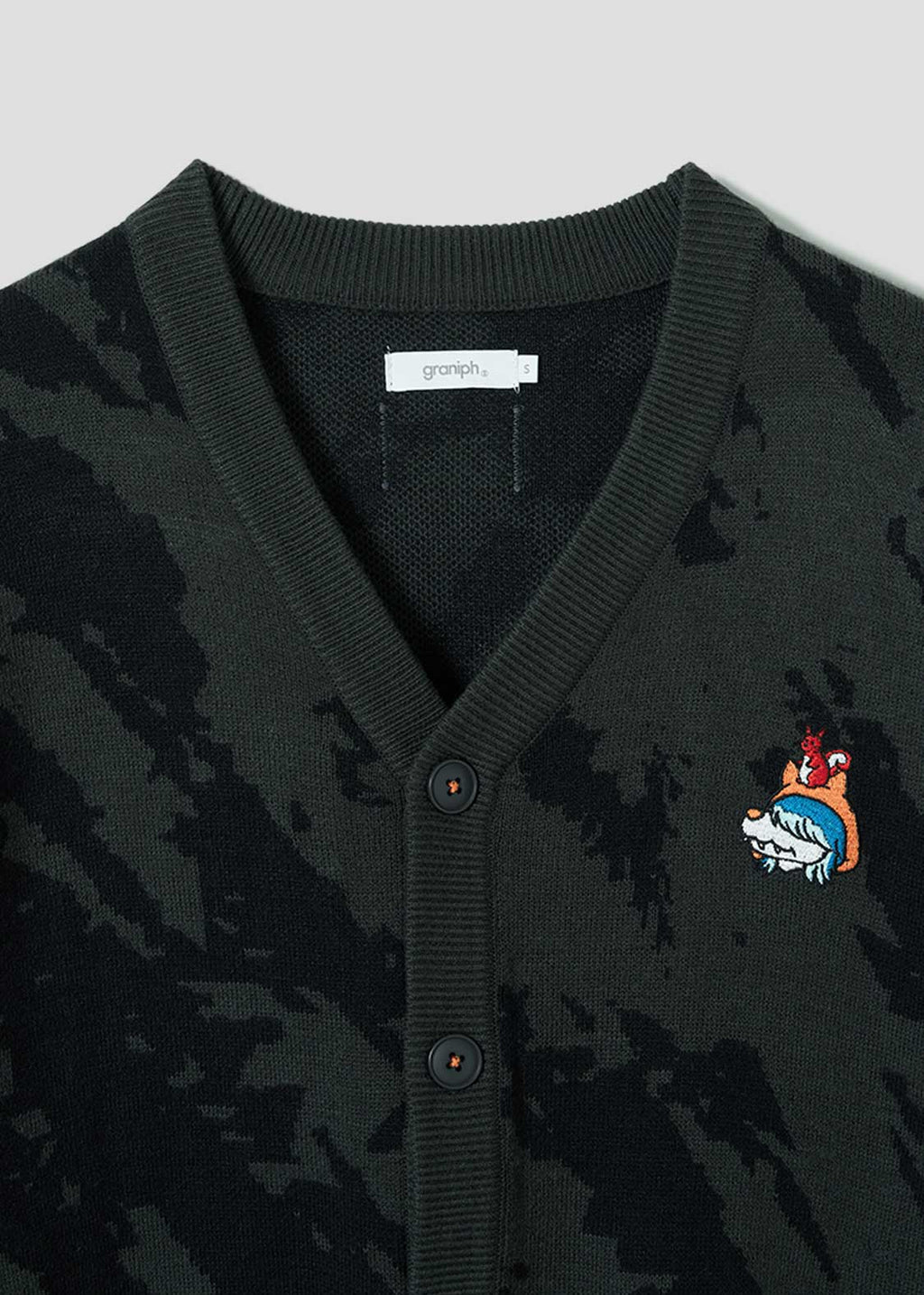 Shonen Wolf | Jacquard V-Neck Knit Cardigan