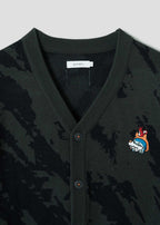Shonen Wolf | Jacquard V-Neck Knit Cardigan