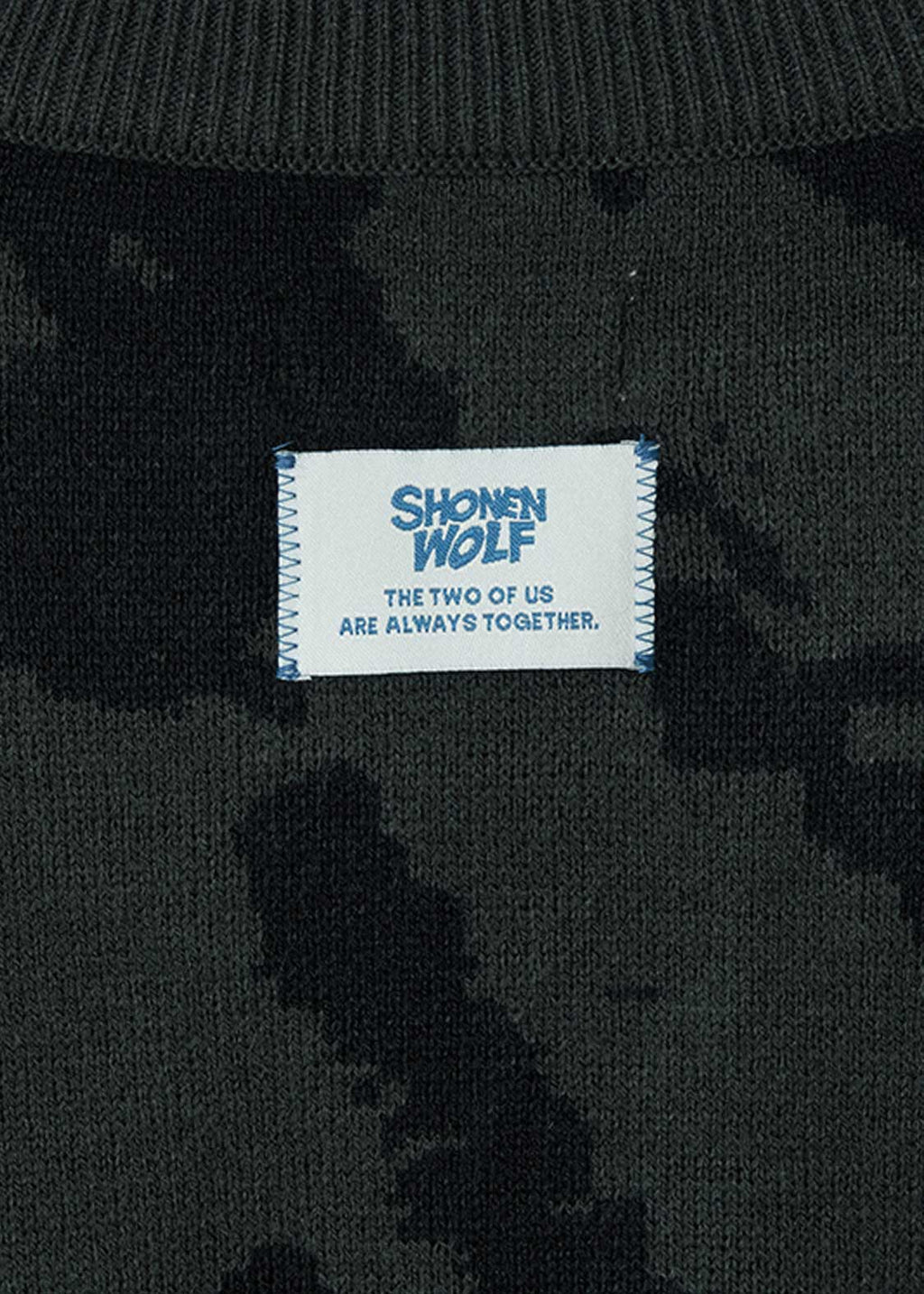 Shonen Wolf | Jacquard V-Neck Knit Cardigan