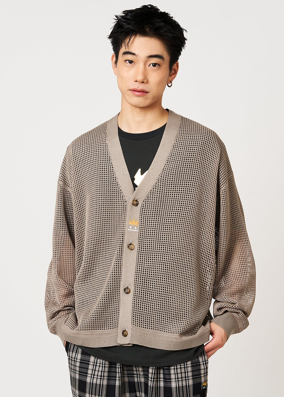 Beautiful Shadow Crown | Mesh Knit Cardigan