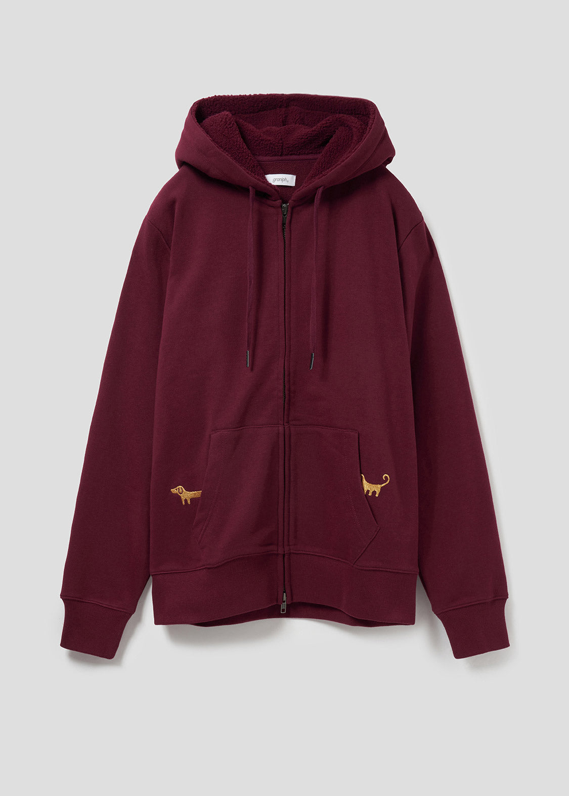 Graphic Long Sleeve Zip Parka (Nagasugiru Inu Arch)