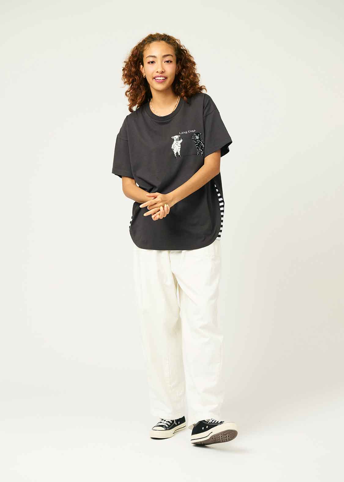 Side Gusset Short Sleeve Tee (Lamb Chop Friends)