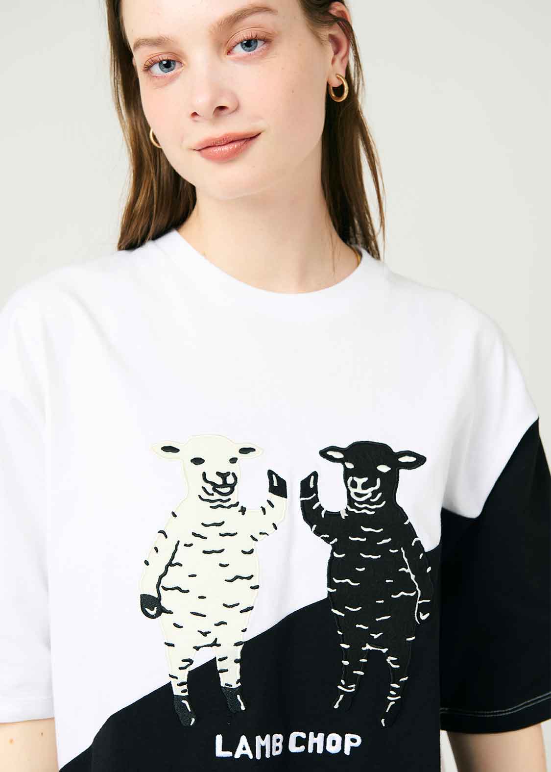 Big Silhouette Half Sleeve Tee (Lamb Chop Friends)