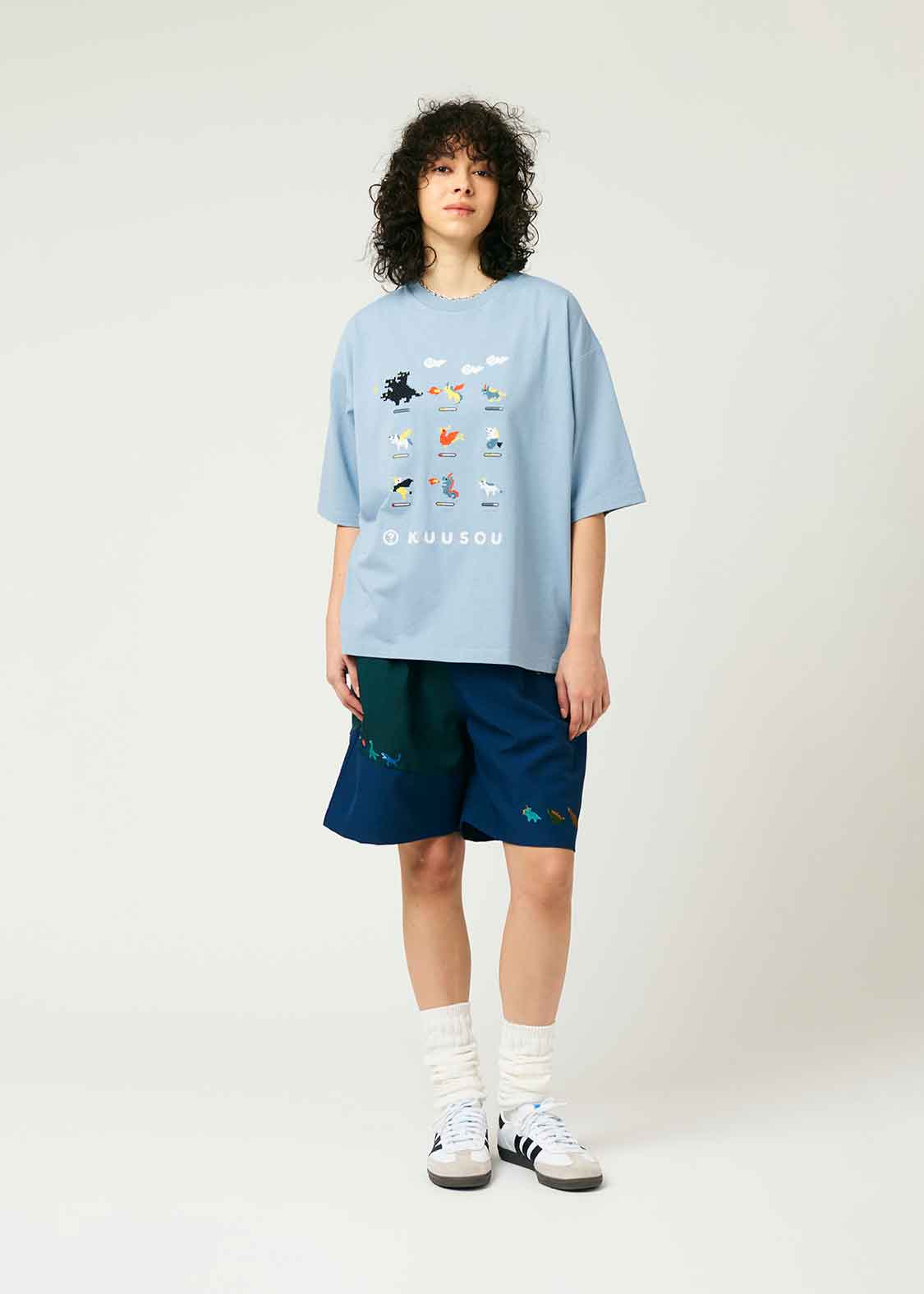 Big Silhouette Half Sleeve Tee (Imaginary Animals 8bit)