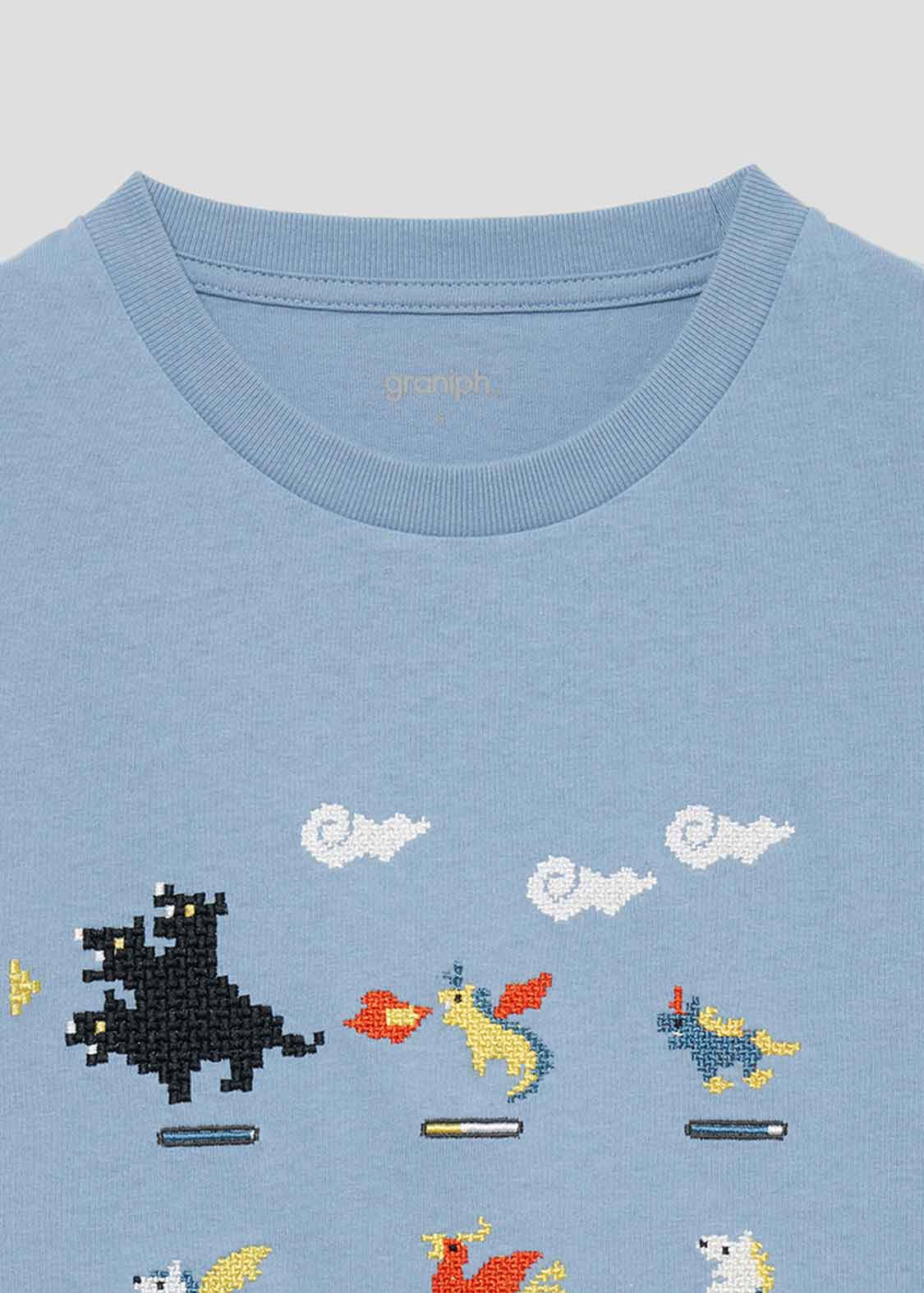 Big Silhouette Half Sleeve Tee (Imaginary Animals 8bit)