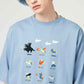 Big Silhouette Half Sleeve Tee (Imaginary Animals 8bit)