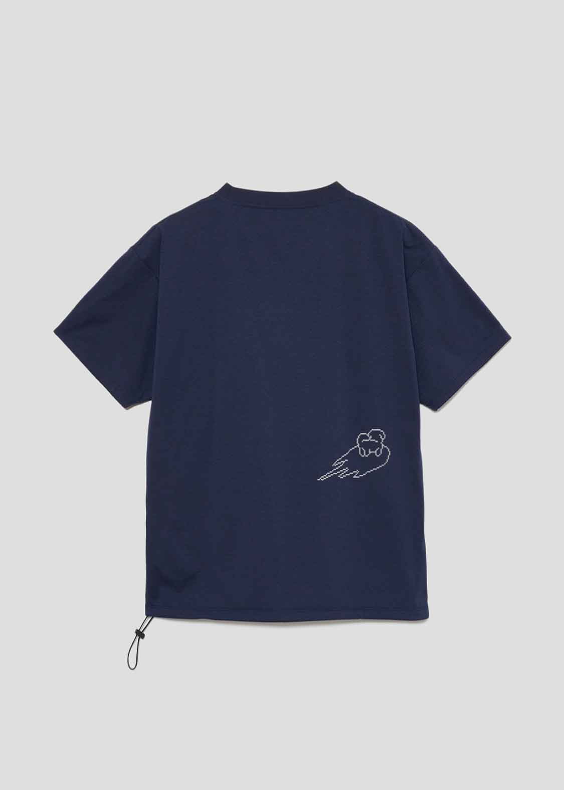 Draw Cord Big Dry Short Sleeve Tee (Galaxy Dog  8bit )