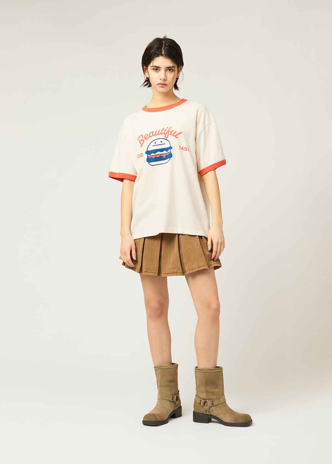 Big Silhouette Short Sleeve Trim Tee (Beautiful Shadow Burger)