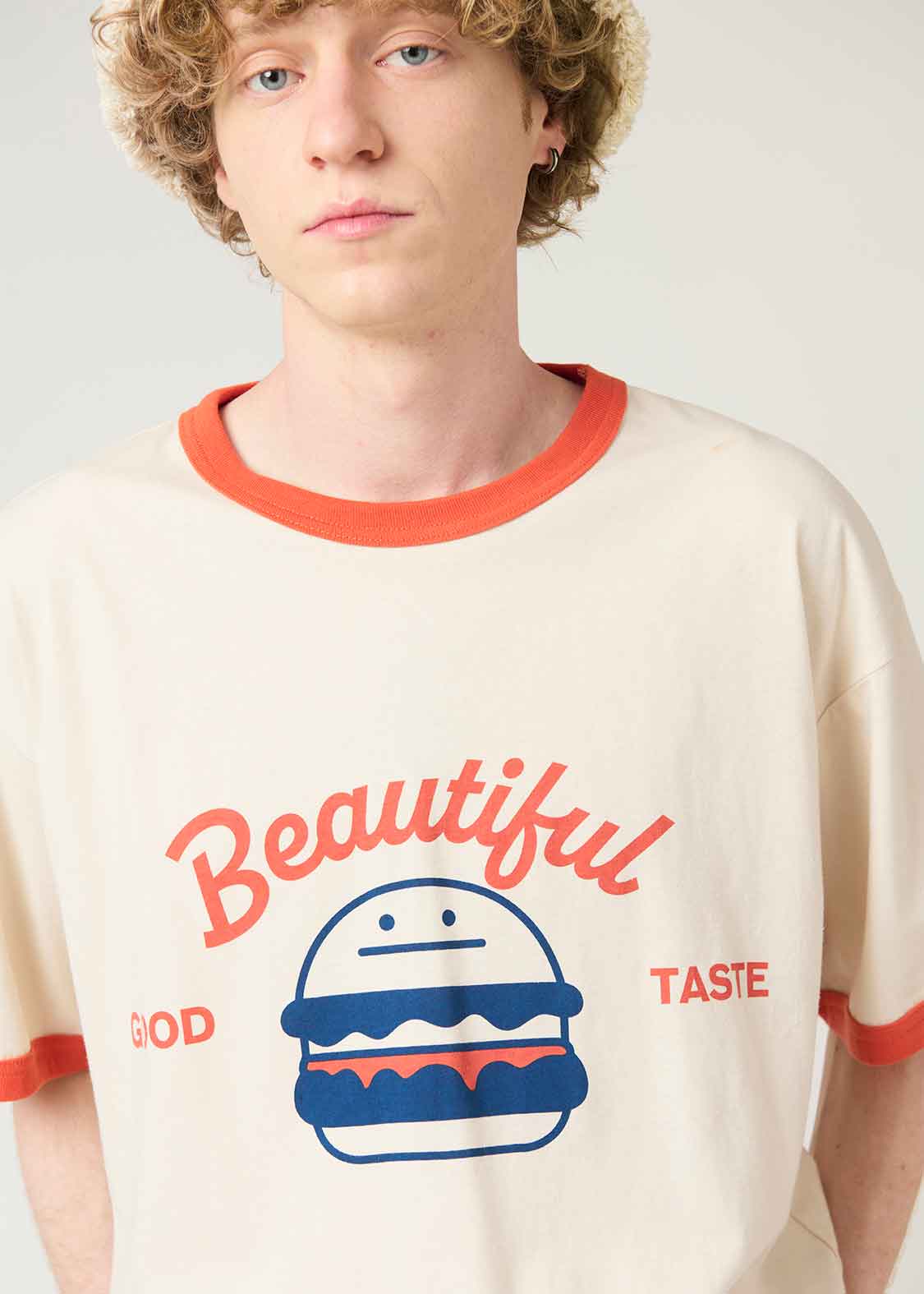 Big Silhouette Short Sleeve Trim Tee (Beautiful Shadow Burger)