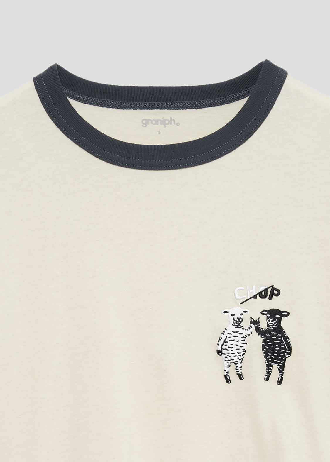 Big Silhouette Short Sleeve Trim Tee (Lamb Chop Friends)