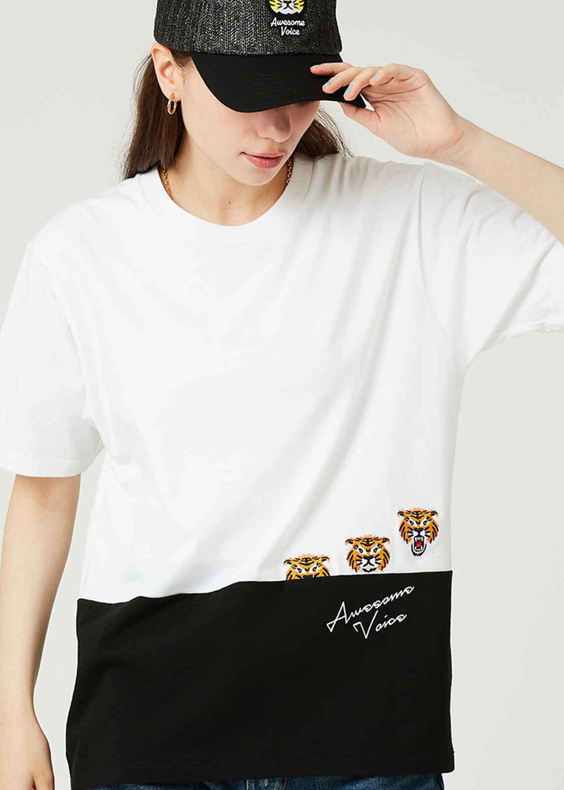 Bicolor Short Sleeve Tee (Awesome Tiger)